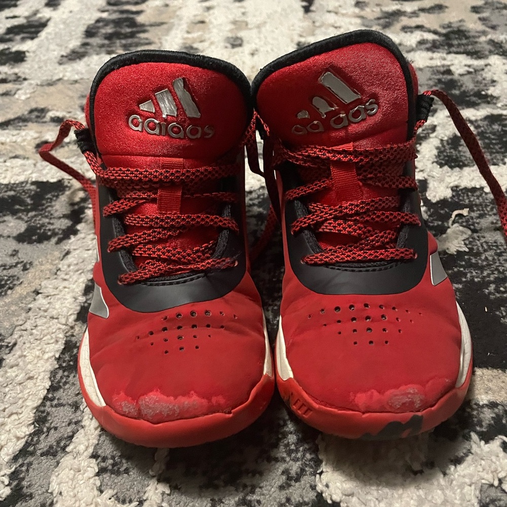 Adidas Kids Red and Black Sneakers